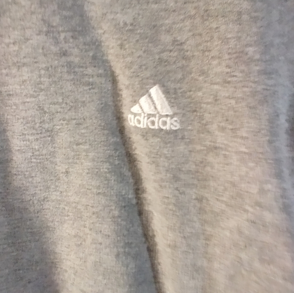 Adidas 3 Stripes Vintage 90's Long Sleeve Medium Gray Sweatshirt - Picture 3 of 12